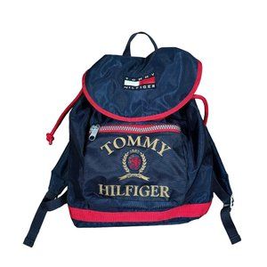 Vintage Tommy Hilfiger Adjustable Backpack Red Navy White -‎ Colorblock